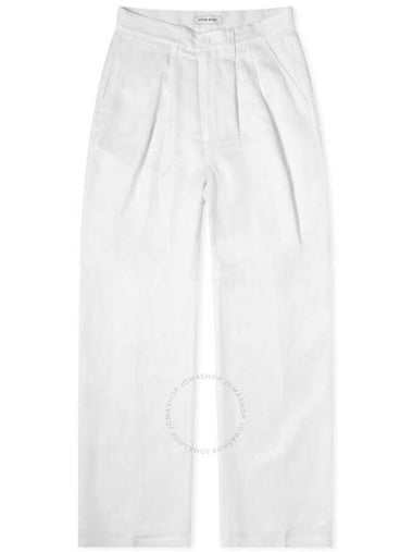 Anine Bing Ladies White Carrie Wide Leg Trousers Brand Size 40 US Size 10 - ANINE BING - BALAAN 1