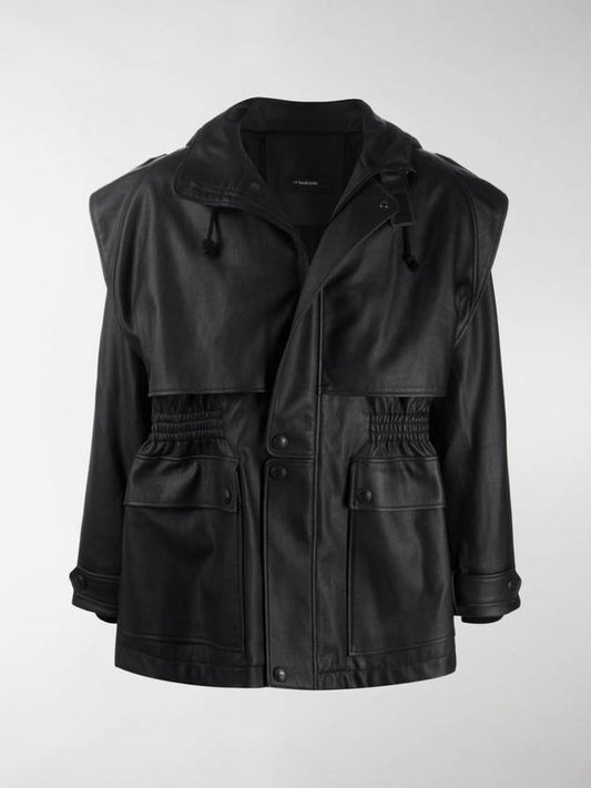 Leather Coat Black GR03C0020001 - GOSHA RUBCHINSKIY - BALAAN 1