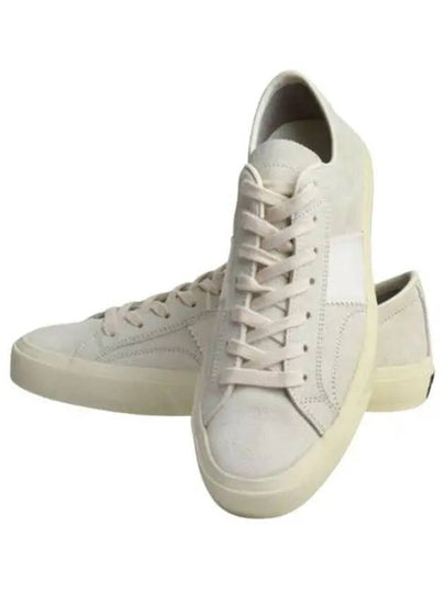 Suede Low Top Sneakers Marble Cream - TOM FORD - BALAAN 2