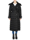 Women's Detachable Belted Long Padding Black - BURBERRY - BALAAN 4