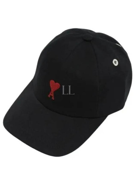 De Coeur Embroidered Logo Ball Cap Black - AMI - BALAAN 2
