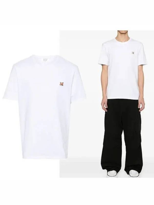 Fox Head Patch Classic Short Sleeve T-Shirt White - MAISON KITSUNE - BALAAN 2