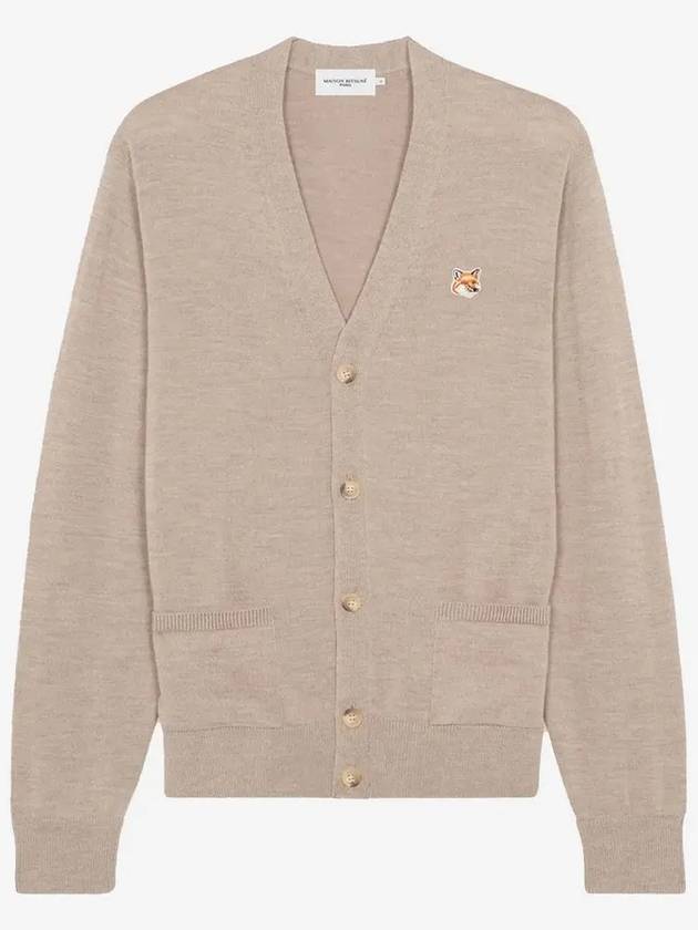 Fox Head Patch Classic Cardigan Beige Melange - MAISON KITSUNE - BALAAN 2