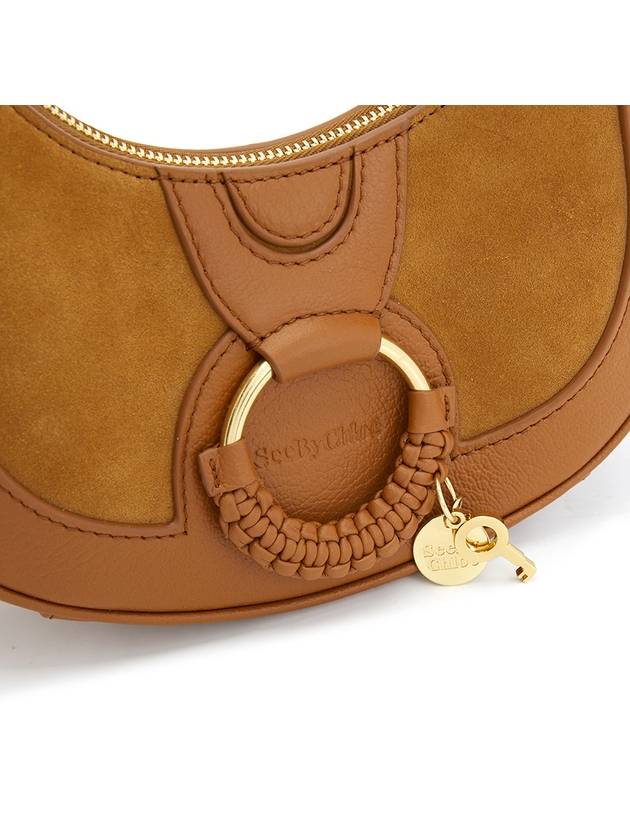 Hana Half Moon Leather Shoulder Bag Brown - CHLOE - BALAAN 7