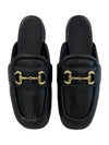 Horsebit Leather Mules Black - GUCCI - BALAAN 5