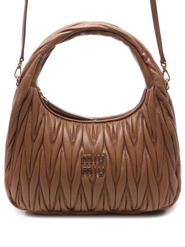 Wander Materasse Nappa Leather Shoulder Bag Brown - MIU MIU - BALAAN 2