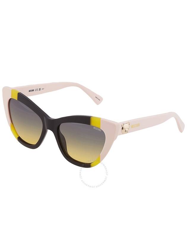 Moschino Grey Shaded Green Cat Eye Ladies Sunglasses MOS122/S 071C/JE 53 - MOSCHINO - BALAAN 3