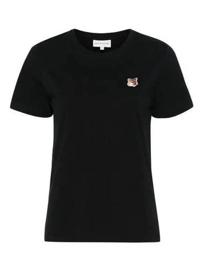 Fox Head Patch Regular Short Sleeve T-Shirt Black - MAISON KITSUNE - BALAAN 2