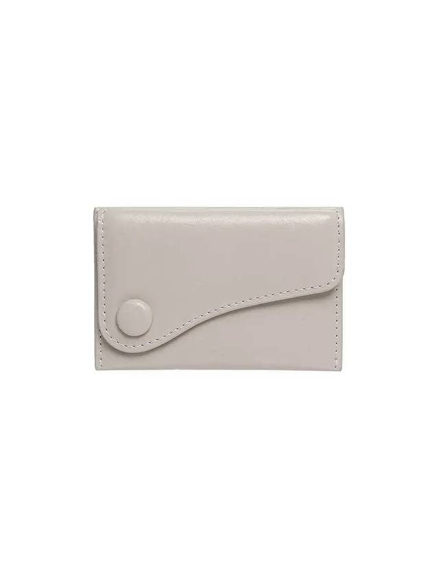 Saddle Slim Mini Transportation Card Wallet Warm Gray - LE MASQUE - BALAAN 1