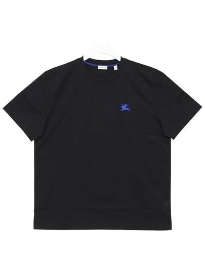 EKD Embroidered Cotton Short Sleeve T-Shirt Black - BURBERRY - BALAAN 2