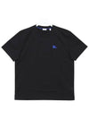 EKD Embroidered Cotton Short Sleeve T-Shirt Black - BURBERRY - BALAAN 4