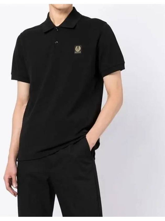 Collar Short Sleeve TShirt Black - BELSTAFF - BALAAN 1
