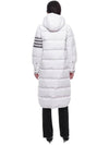 Downfilled Ripstop Classic 4 Striped Hoodie Down Long Padding White - THOM BROWNE - BALAAN 6