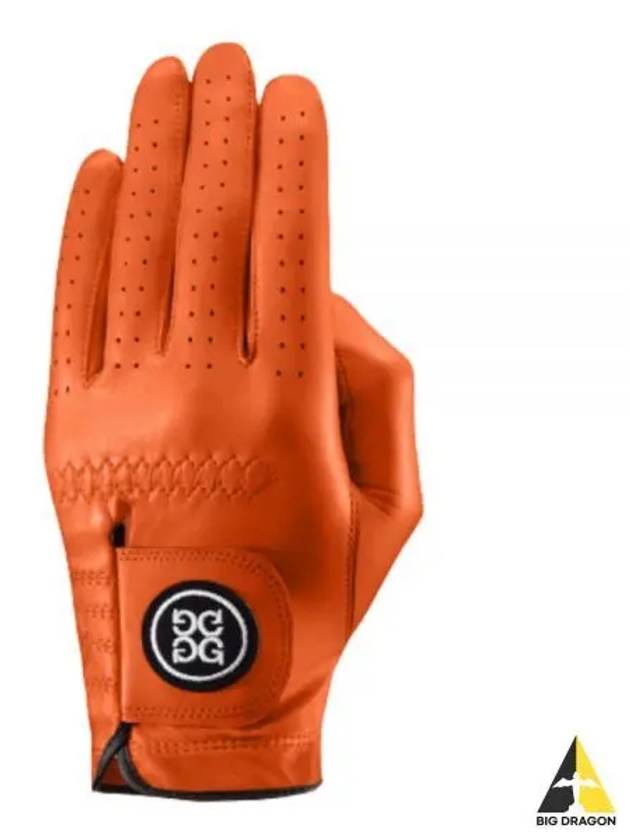 Circle GS Logo Leather Golf Gloves Tangerine - G/FORE - BALAAN 2