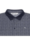 Men s glen check pattern jacquard t shirt 9034GXZP NAVY - BLACK&WHITE - BALAAN 3