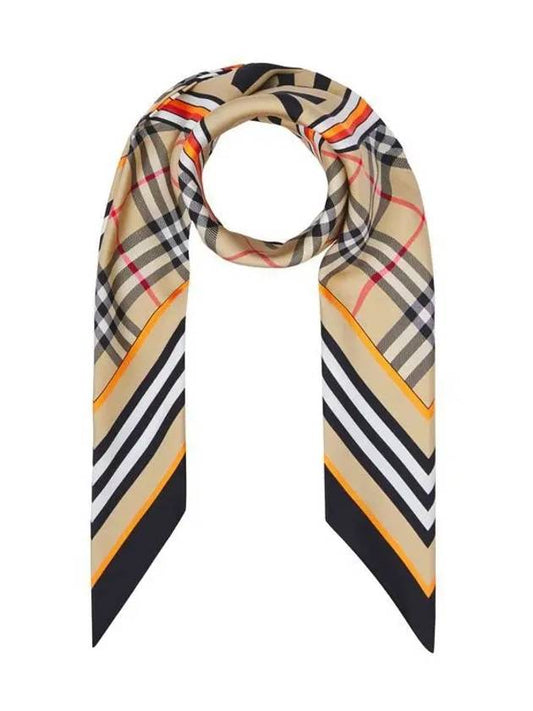 Montage Print Silk Square Scarf Archive Beige - BURBERRY - BALAAN 2