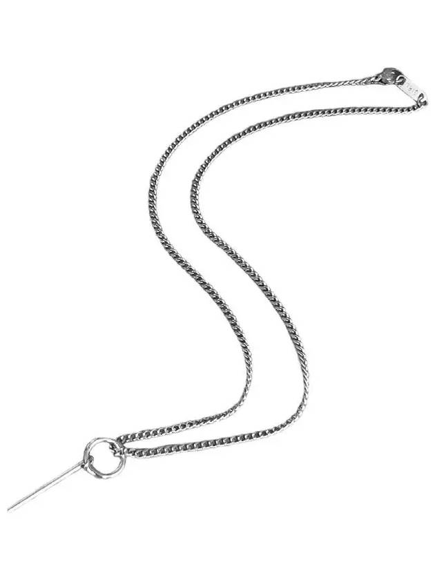 CLEF M COS Stick Bar Surgical Steel Necklace Silver - BASSCLEF - BALAAN 6