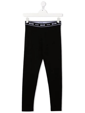 Kids Women Logo Band Leggings Black MS027709 110 - MSGM - BALAAN 1