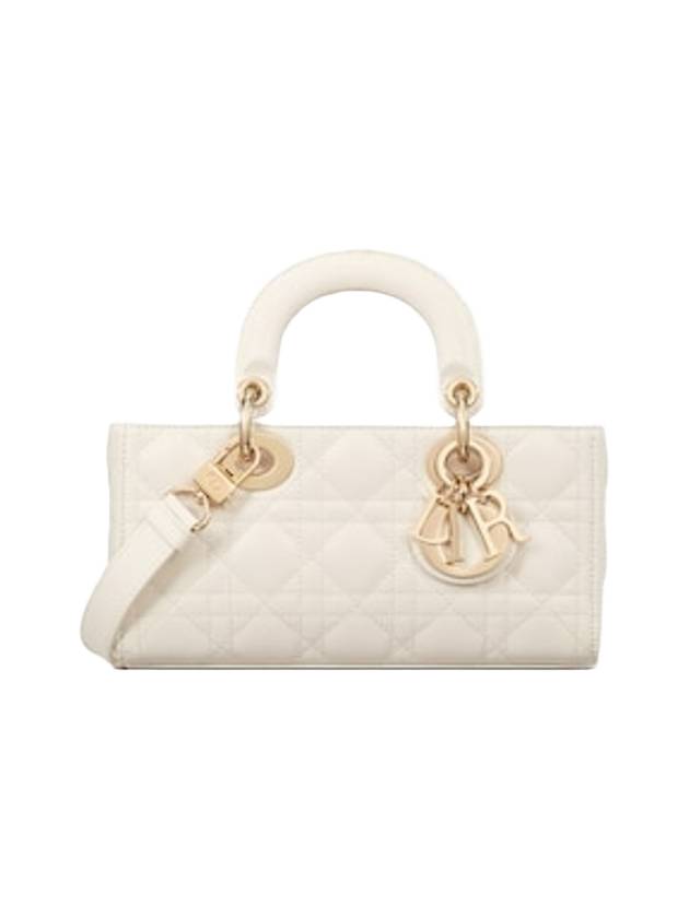 Lady D Joy Cannage Small Lambskin Tote Bag Latte - DIOR - BALAAN 1