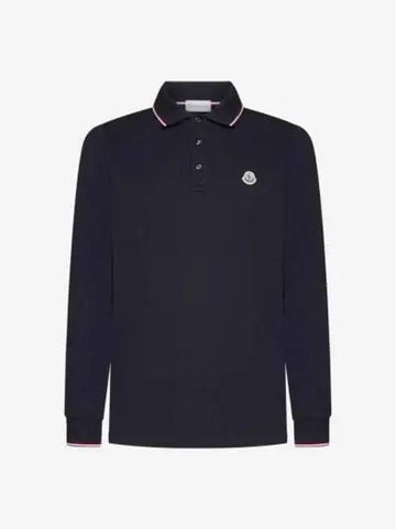 Three Stripes Lining Logo Patch Long Sleeve Collar 8B70100 84556 77X - MONCLER - BALAAN 1