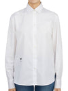 CD Embroidered Cotton Shirt White - DIOR - BALAAN 2