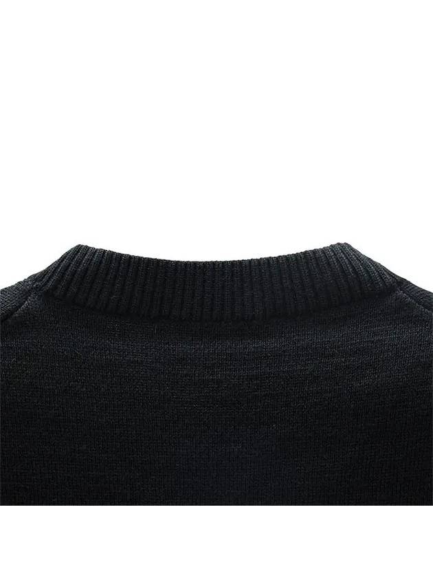 Heart Logo Wool Knit Top Black - AMI - BALAAN 7