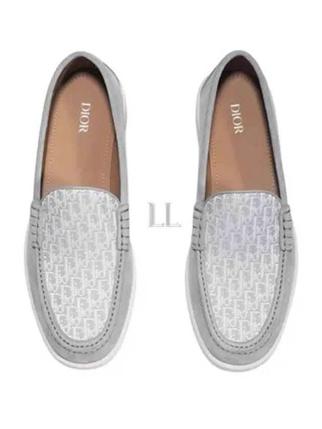 Granville Oblique Jacquard Suede Loafers Grey - DIOR - BALAAN 2