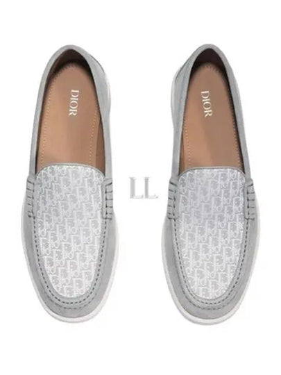 Granville Oblique Jacquard Suede Loafers Grey - DIOR - BALAAN 2