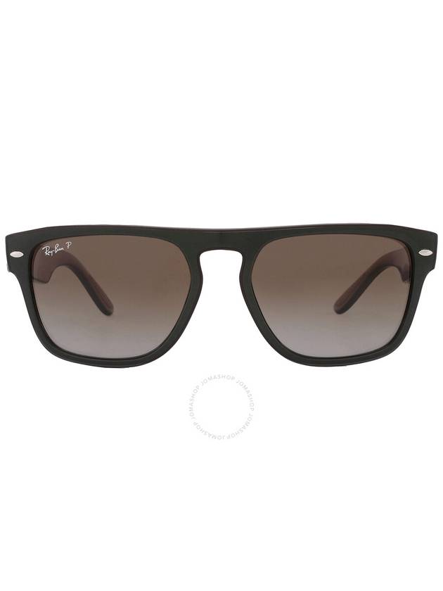 Ray Ban Polarized Brown Gradient Square Unisex Sunglasses RB4407 6732T5 57 - RAY-BAN - BALAAN 1