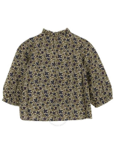 Bonpoint Girls Tess Floral Print Ruffled-Trim Blouse, Size 10A - BONPOINT - BALAAN 2