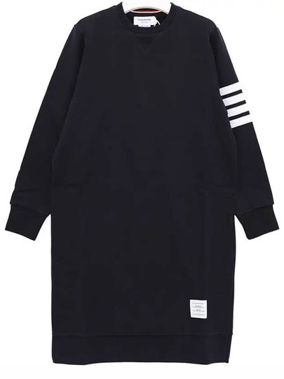 Classic Loopback 4-Bar Sweater Midi Dress Light Navy - THOM BROWNE - BALAAN 2