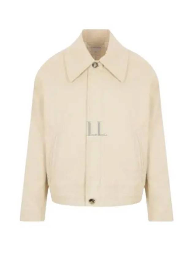 Blouson Cotton Zip Up Jacket Ecru - BOTTEGA VENETA - BALAAN 2