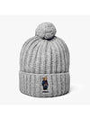 WC0522 032 Bear Cable Knit Pom Beanie - POLO RALPH LAUREN - BALAAN 2