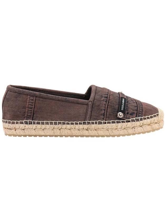 logo patch denim espadrilles brown - DOLCE&GABBANA - BALAAN 1