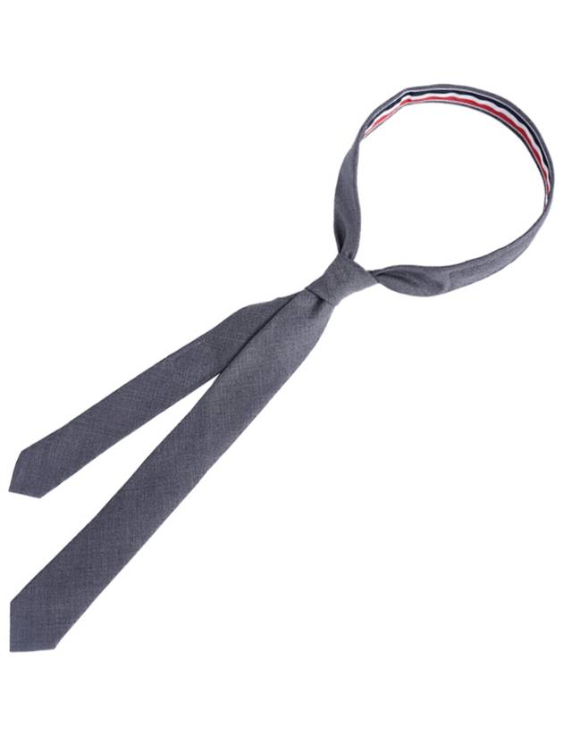 Super 120S Twill Tie Grey - THOM BROWNE - BALAAN 2