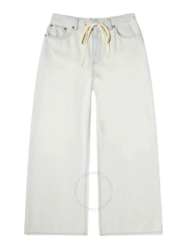 MM6 Wide-Leg Drawstring Cotton Jeans, Waist Size 26" - MAISON MARGIELA - BALAAN 1