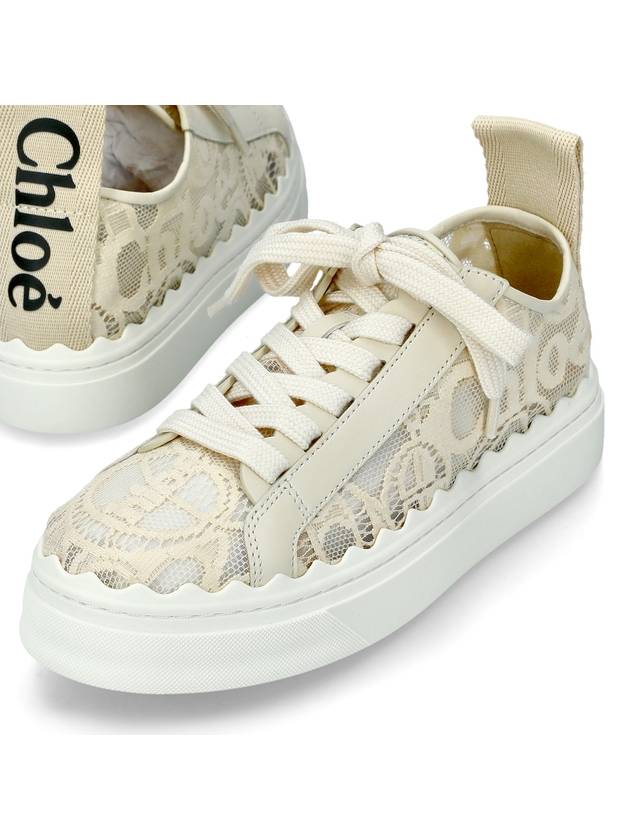 Lauren Lace Low Top Sneakers Mild Beige - CHLOE - BALAAN 2