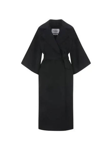 coat women cashmere long black - MAX MARA - BALAAN 1