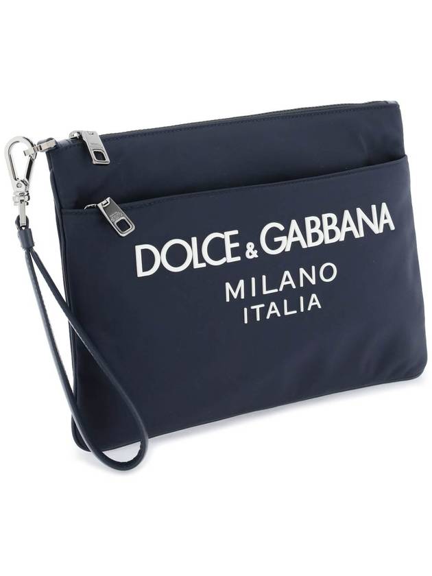 24 ss nylon pouch WITH rubber rise logo Dolce GABBANA BP3259 AG182 8C653 B0230987955 - DOLCE&GABBANA - BALAAN 4