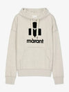 Miley Logo Cotton Hoodie Grey - ISABEL MARANT - BALAAN 2