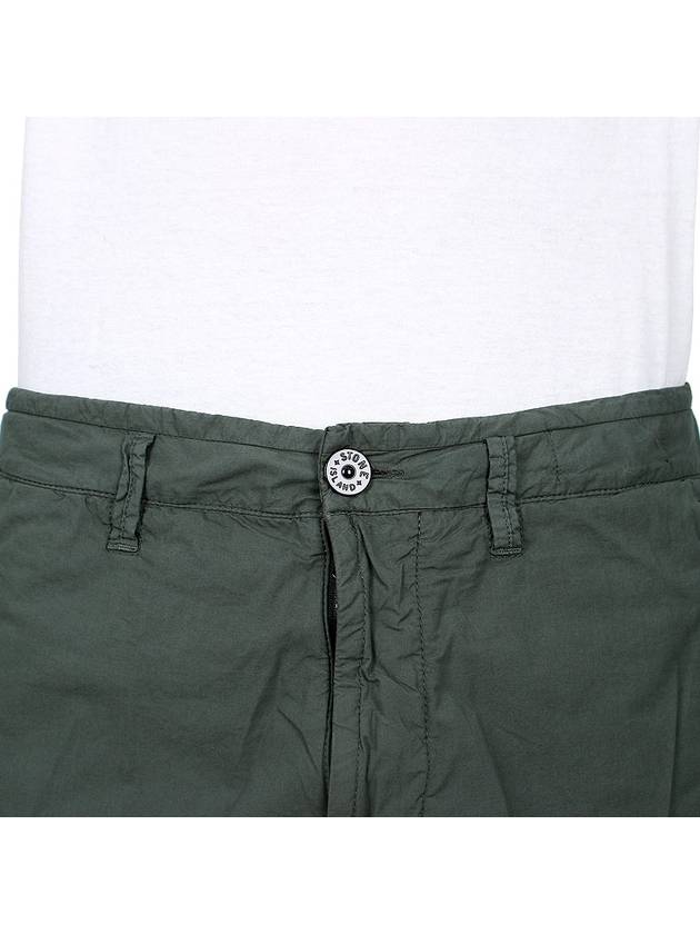 Light Stretch Cotton Bermuda Shorts Dark Green - STONE ISLAND - BALAAN 8