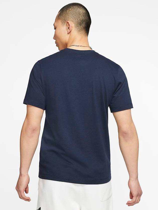 Sportswear Preheat Swoosh Short Sleeve T-Shirt Navy - NIKE - BALAAN 3