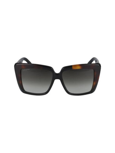 Eyewear Butterfly Acetate Sunglasses Black Tortoise - SALVATORE FERRAGAMO - BALAAN 1