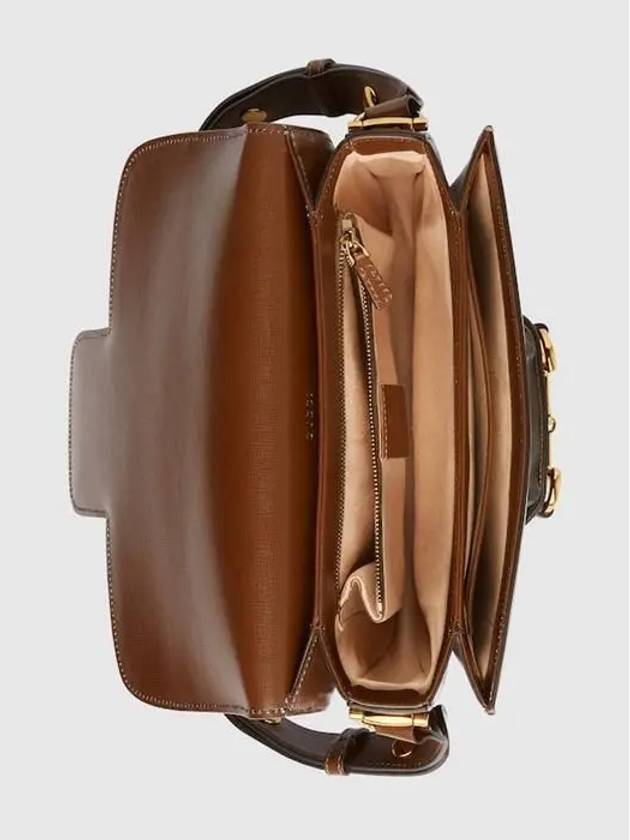 Horsebit 1955 Leather Shoulder Bag Brown - GUCCI - BALAAN 6