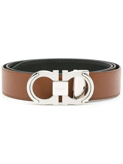 Salvatore Free Cutting Reversible Belt Vicuna Black - SALVATORE FERRAGAMO - BALAAN 2