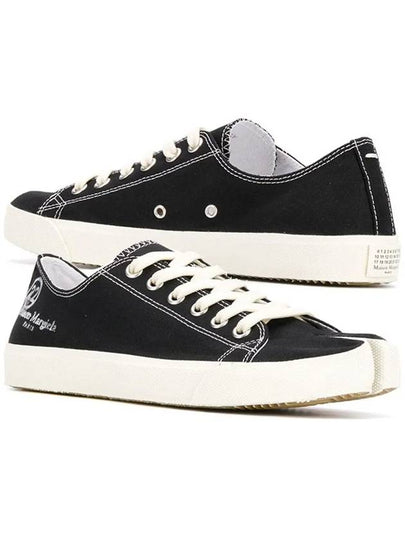 Tabi Canvas Low Top Sneakers Black - MAISON MARGIELA - BALAAN 2