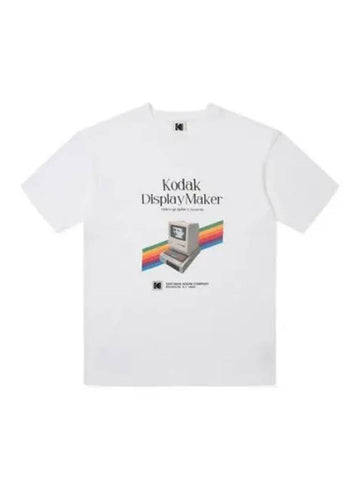 KODAK Apparel digital rainbow graphic semi overfit short sleeved T shirt white - KODO - BALAAN 1