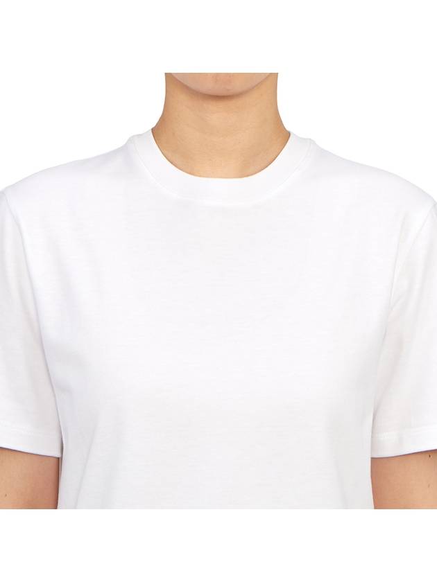 Logo Crew Neck Short Sleeve T-Shirt White - SALVATORE FERRAGAMO - BALAAN 6