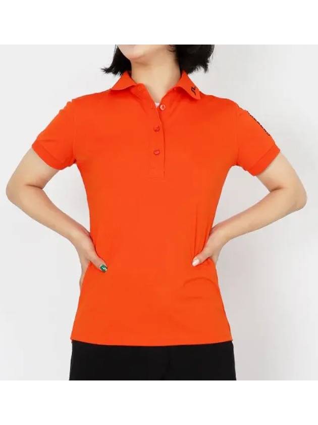 Tour Tech Short Sleeve Polo Shirt Orange - J.LINDEBERG - BALAAN 2