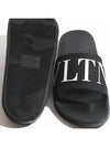 VLTN Logo Slippers Black - VALENTINO - BALAAN 5